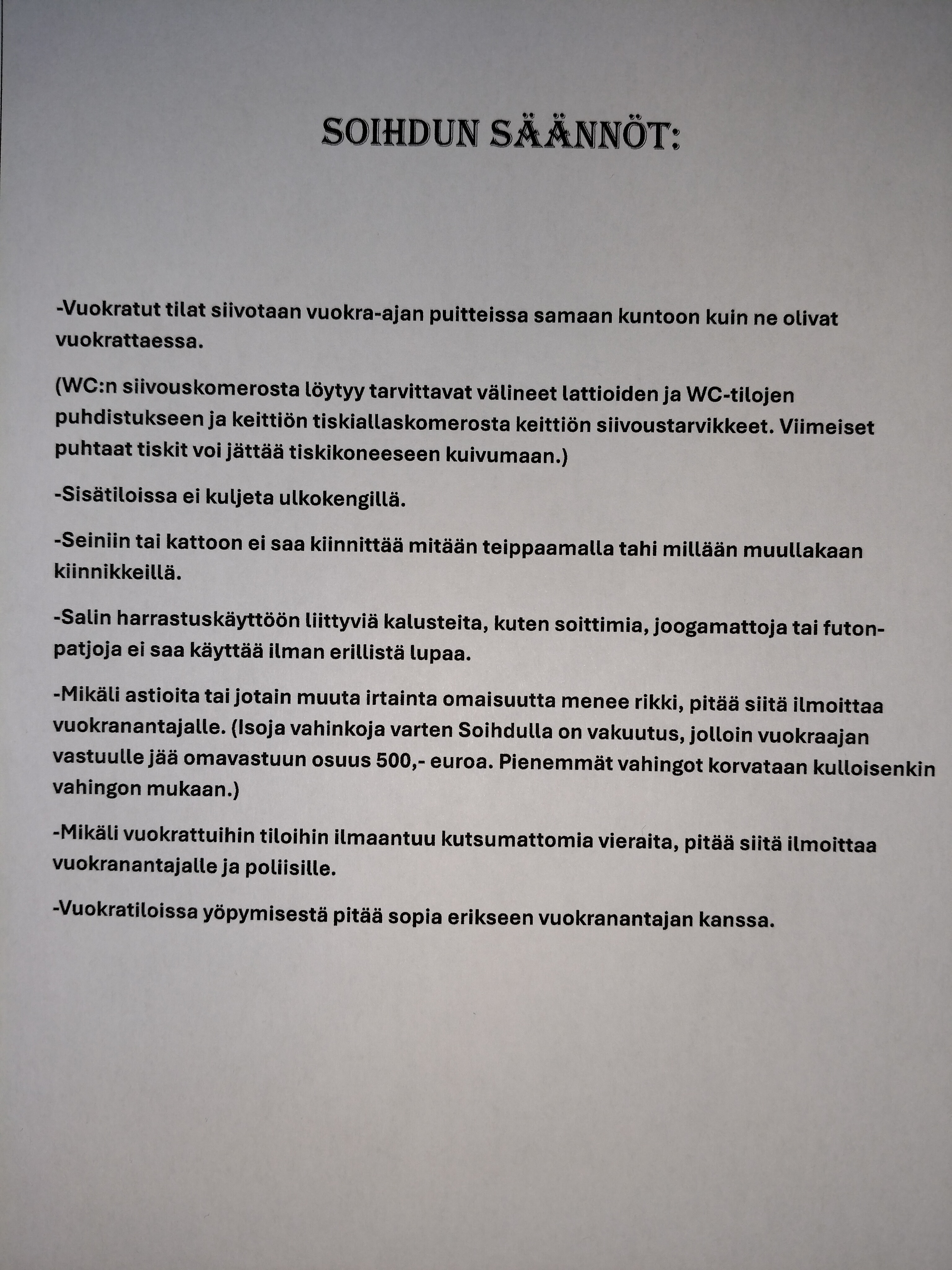 Soihdun säännöt