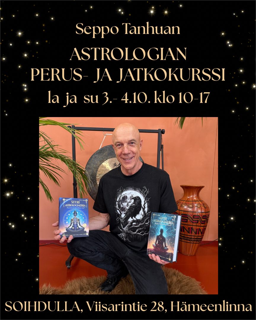 Astrologian perus- ja jatkokurssi 3.–4.10.2026 / Seppo Tanhua