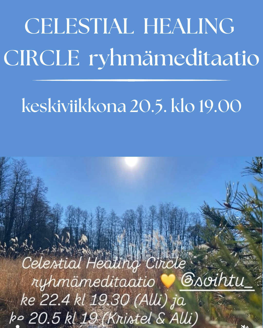 Celestial Healing Circle ryhmämeditaatio 20.5.