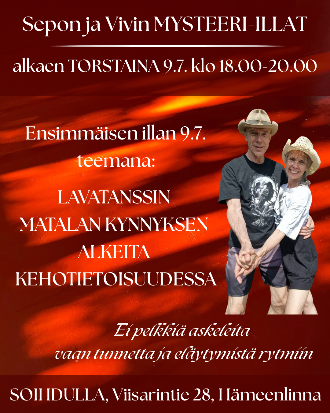 Sepon ja Vivin Mysteeri-illat 9.7.2026
