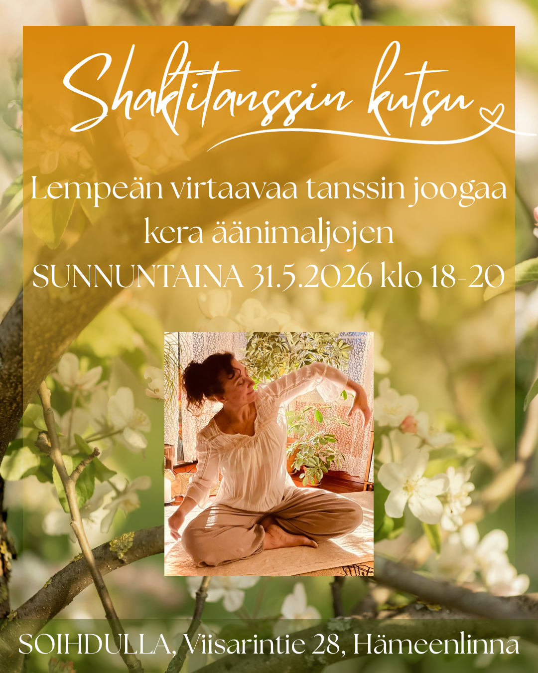 Shaktitanssin työpaja 31.5.2026